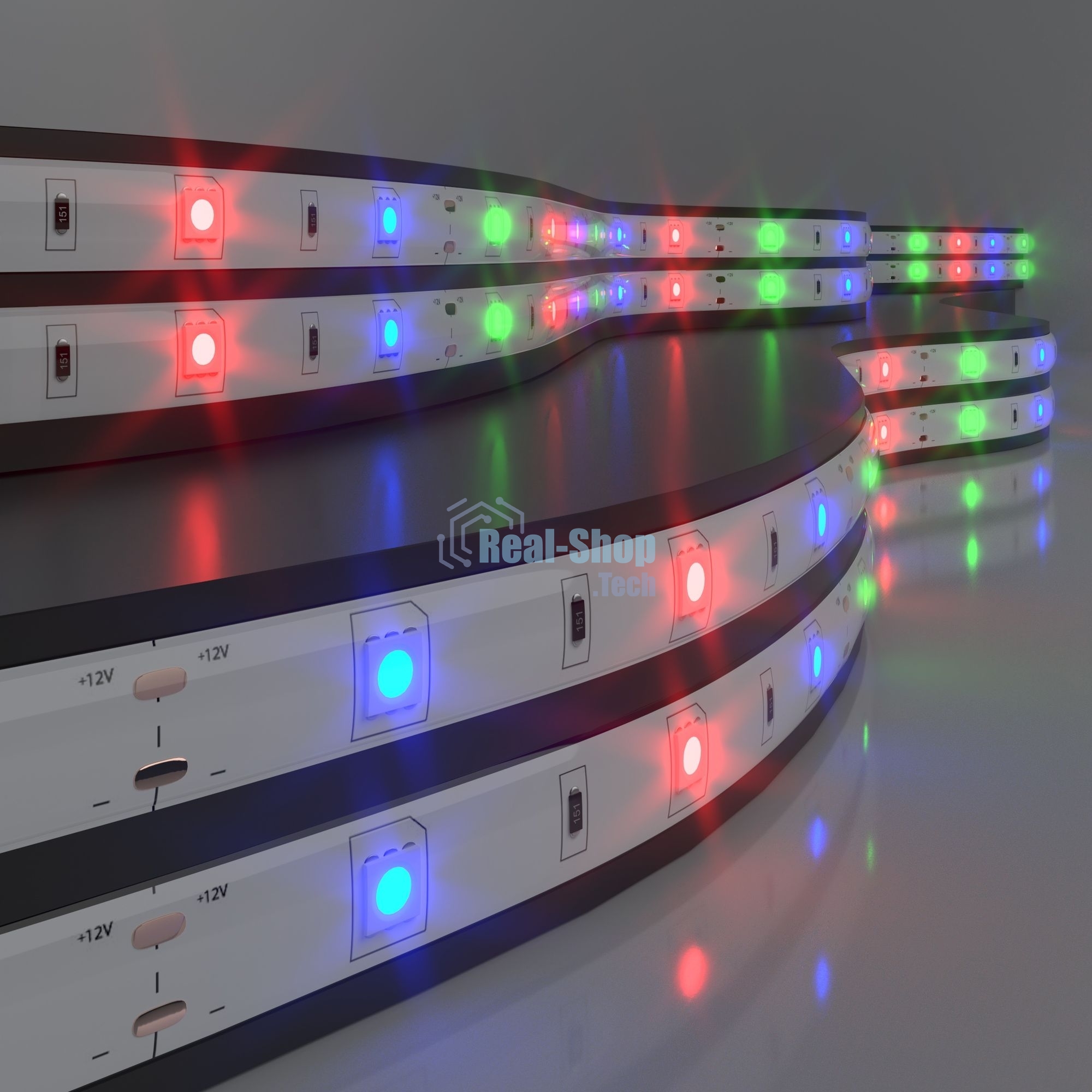 Лента светодиодная 5050 12V 30Led 7,2W IP65 / 30Led 7,2W IP65 мульти