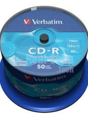 Диск CD-R Verbatim 700Mb 52x Cake Box (50шт) (43351)