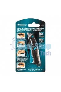 Нож ремонтно-монтажный Gross МИНИ трехкомп. рук-ка, авто выброс/возврат лезвия, 100 мм, 2 з.л