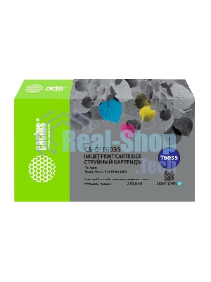 Картридж струйный Cactus CS-EPT6035 (T6035) светло-голубой пигментный (220 мл) для Epson Stylus PRO 7880/9880