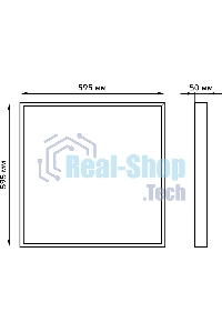 Светильник светодиодный Gauss MIR 595х595х50 35Вт 3000лм 4000К IP40 офисный встраив. накладной с опаловым рассеив. (аналог ЛВО)