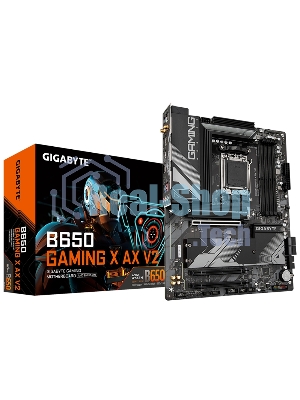 Материнская плата Gigabyte B650 GAMING X AX V2, AM5, AMD B650, 4xDDR5, 4xSATA, 3xM.2, 1xPCI-E 4.0 x16, 2xPCI-E 3.0 x1, 1xUSB-A 3.2 Gen 2, 3xUSB-A 3.2 Gen 1, 1xUSB-C 3.2 Gen 2, 1x 2.5Gb LAN, 3x3.5 мм, 7.1, ATX