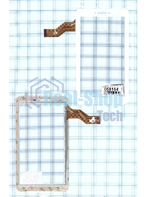 Сенсорное стекло (тачскрин) HC186104H1-FPC837DRGT910, белое