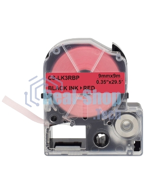 Картридж ленточный Cactus CS-LK3RBP черный, 9мм, 9м для Epson LW300/LW400/LW700/LW600P/LW1000P/K400/Z700/Z900