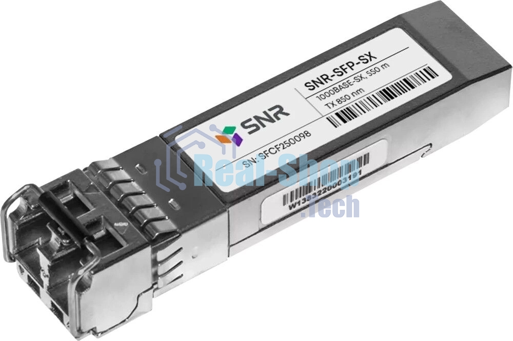 Трансивер SNR SFP 100BASE-SX, SWL, MMF, LC duplex, 850нм, up to 550м (7.5dB), analog CISCO GLC-SX-MM 