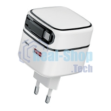 Сетевое зарядное устройство Qumo Energy PD 35Вт (Charger 0092), USB-A QC4 + 2 USB Type-C PD (один встр,кабель), цвет белый