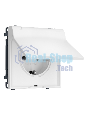 Комплект механизма электрической розетки SIGMA Белый матовый 50Hz 2P+E с/з с/ш и крышкой IP44 16A-250V QUANT PRO (SP1280, PR141)