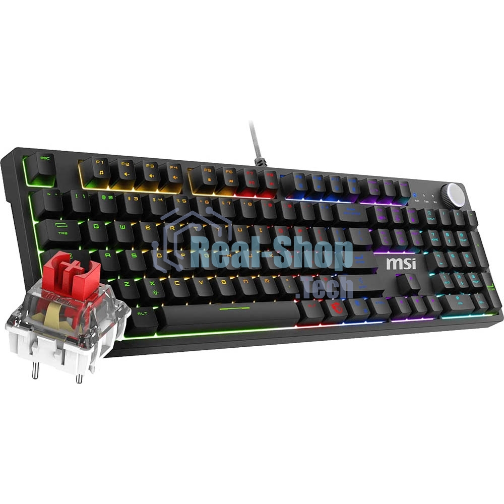 Клавиатура MSI Forge GK320 проводная, USB Type-A, чёрный