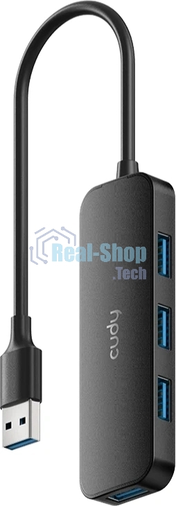 Концентратор USB CUDY UH40A, USB-A, USB 3.0, USB