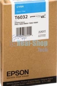 Картридж струйный Epson T6032 (C13T603200) голубой (220 мл) для Stylus 7800, 7880, 9800, 9880