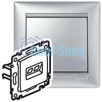 Valena Розетка двойная RJ45 кат.6е UTP + RJ11, алюм. Valena Розетка двойная RJ45 кат.6е UTP + RJ11, алюм.