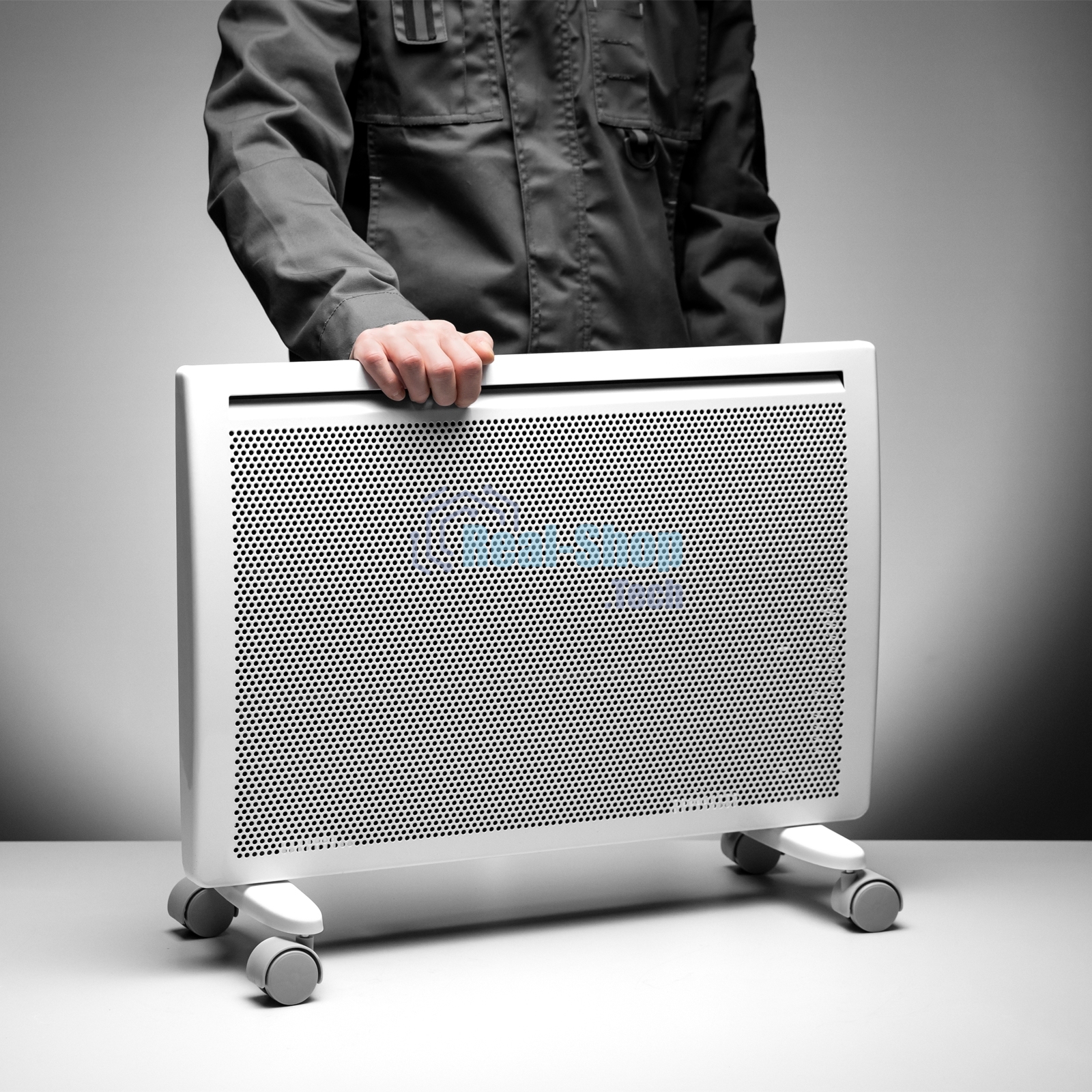 Конвектор гибридный Denzel HybridX-1500 белый, 1500 Вт, 25 м2, термостат, дисплей