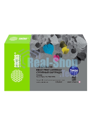 Картридж струйный Cactus CS-EPT6036 (T6036) светло-пурпурный пигментный (220 мл) для Epson Stylus PRO 7880/9880