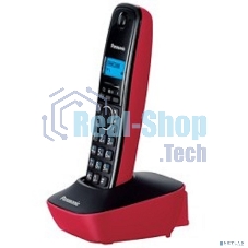 Телефон беспроводной (DECT) Panasonic KX-TG1611RUR (красный) АОН, Caller ID,12 мелодий звонка,подсветка дисплея,поиск трубки