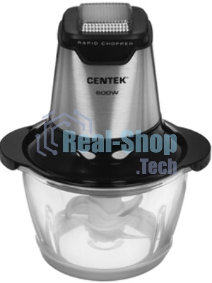 Чоппер Centek CT-1392 Сталь 600Вт 6 лезвий, стеклянная чаша 1,2л, разборные ножи
