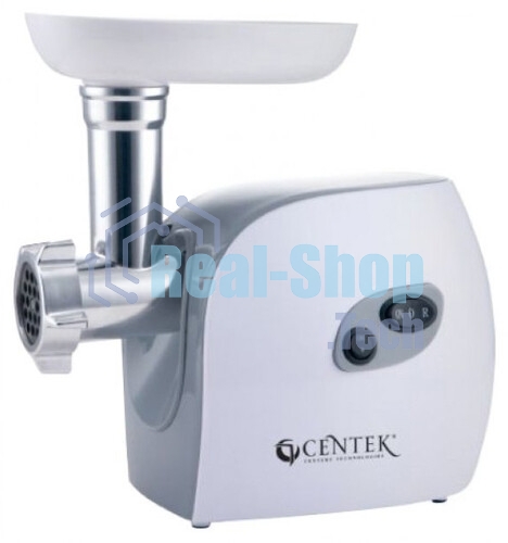 Мясорубка электрическая Centek CT-1606 серебристый, 3000 Вт, 3.0 кг/мин, реверс, металлический лоток, насадки - 5