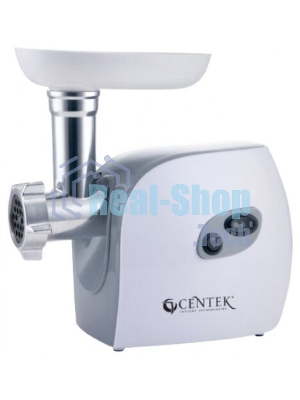 Мясорубка электрическая Centek CT-1606 серебристый, 3000 Вт, 3.0 кг/мин, реверс, металлический лоток, насадки - 5