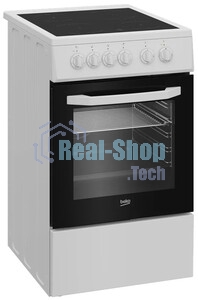 Плита электрическая Beko FFSS57001W белый, конфорок 4 шт, духовка 60 л, 50 см x 85 см x 60 см