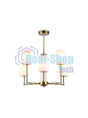 Люстра Ambrella light LH56215/6 BS/FR латунь/белый матовый E27/6 max 60W D600*600