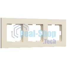 Рамка на 3 поста Slab (айвори софт) W0032962