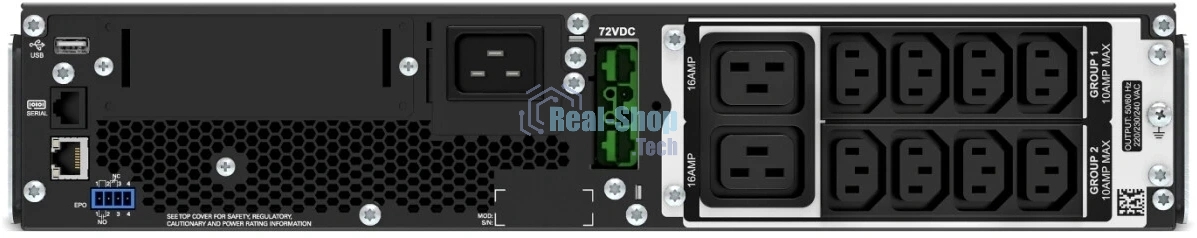 Источник бесперебойного питания APC Smart-UPS SRT SRT2200RMXLI / 2200ВА / 1980Вт / 8xIEC320 С13 / 2xIEC320 С19