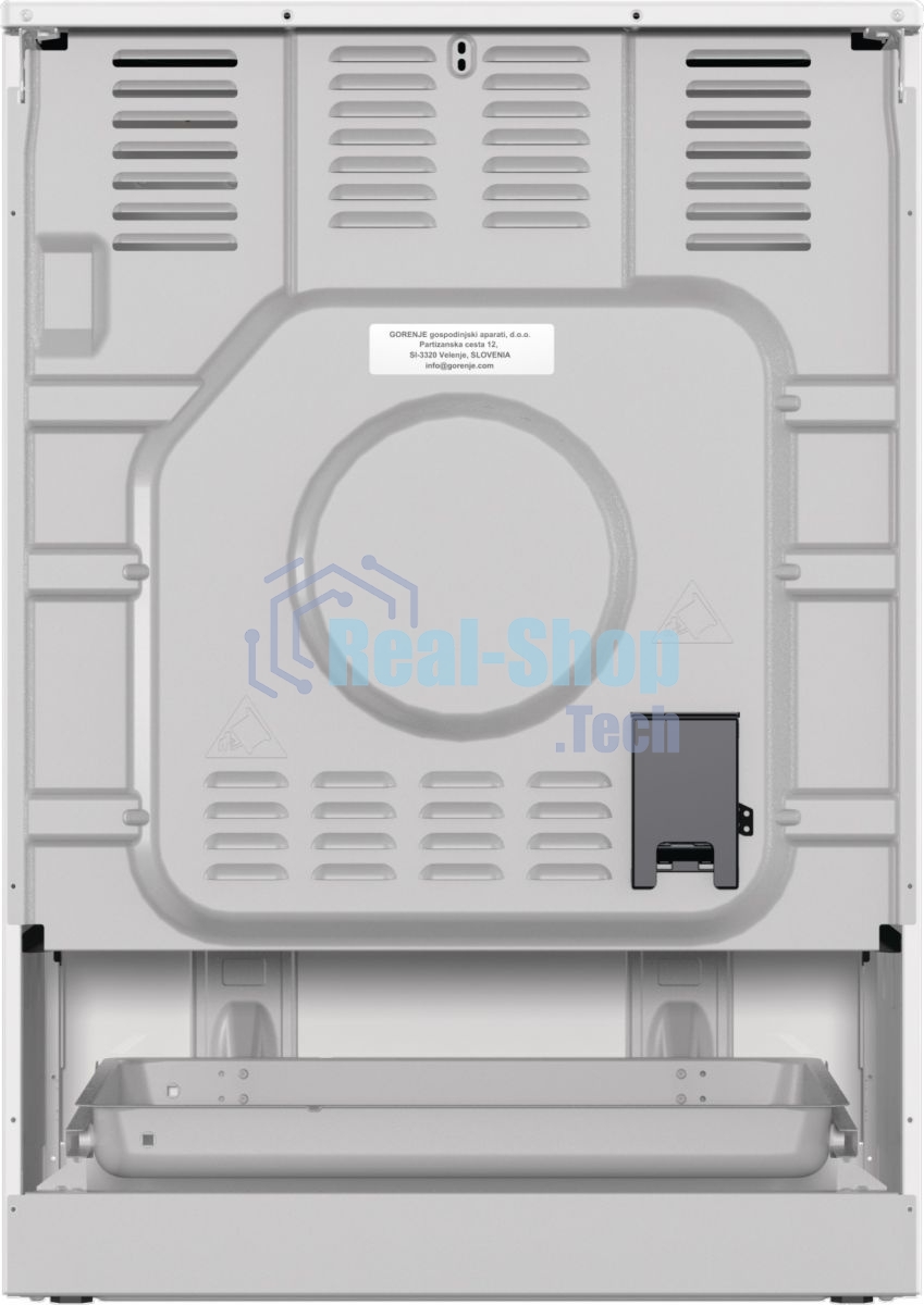 Плита электрическая Gorenje GEC6C40WD белый, конфорок 4 электрических, духовка 71 л, 60 см x 85 см x 60 см