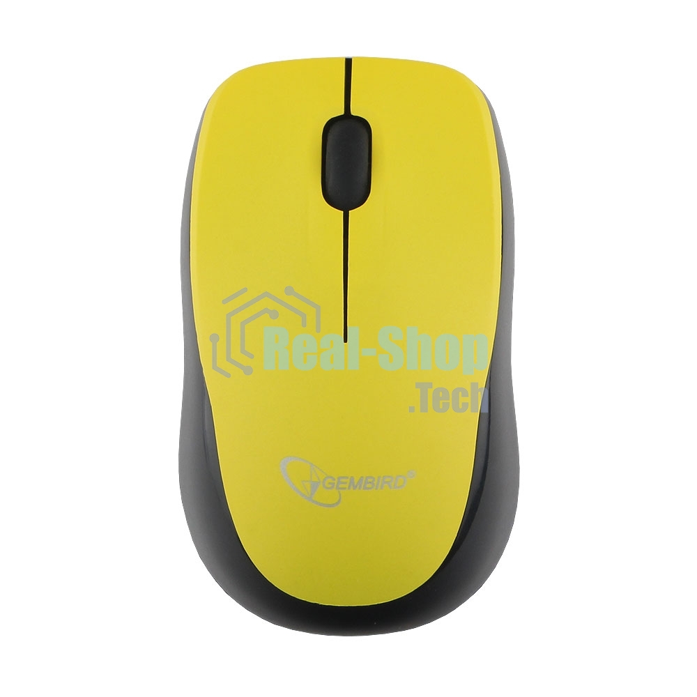 Мышь беспроводная Gembird MUSW-360-LM желтый, 1000 dpi, радиоканал, USB, кнопки - 3