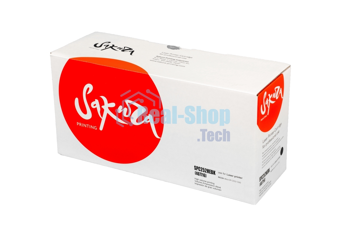 Картридж Sakura SPC252HEBK (407716) для Ricoh, черный, 6500 к.