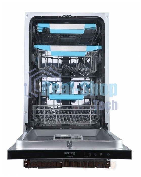 Встраиваемая посудомоечная машина Korting KDI 45985, нержавеющая сталь, 44.8 см, 10 компл., 44 дБ, класс A+++