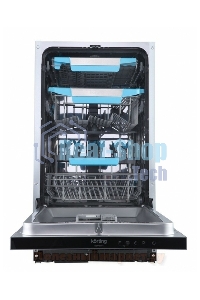 Встраиваемая посудомоечная машина Korting KDI 45985, нержавеющая сталь, 44.8 см, 10 компл., 44 дБ, класс A+++