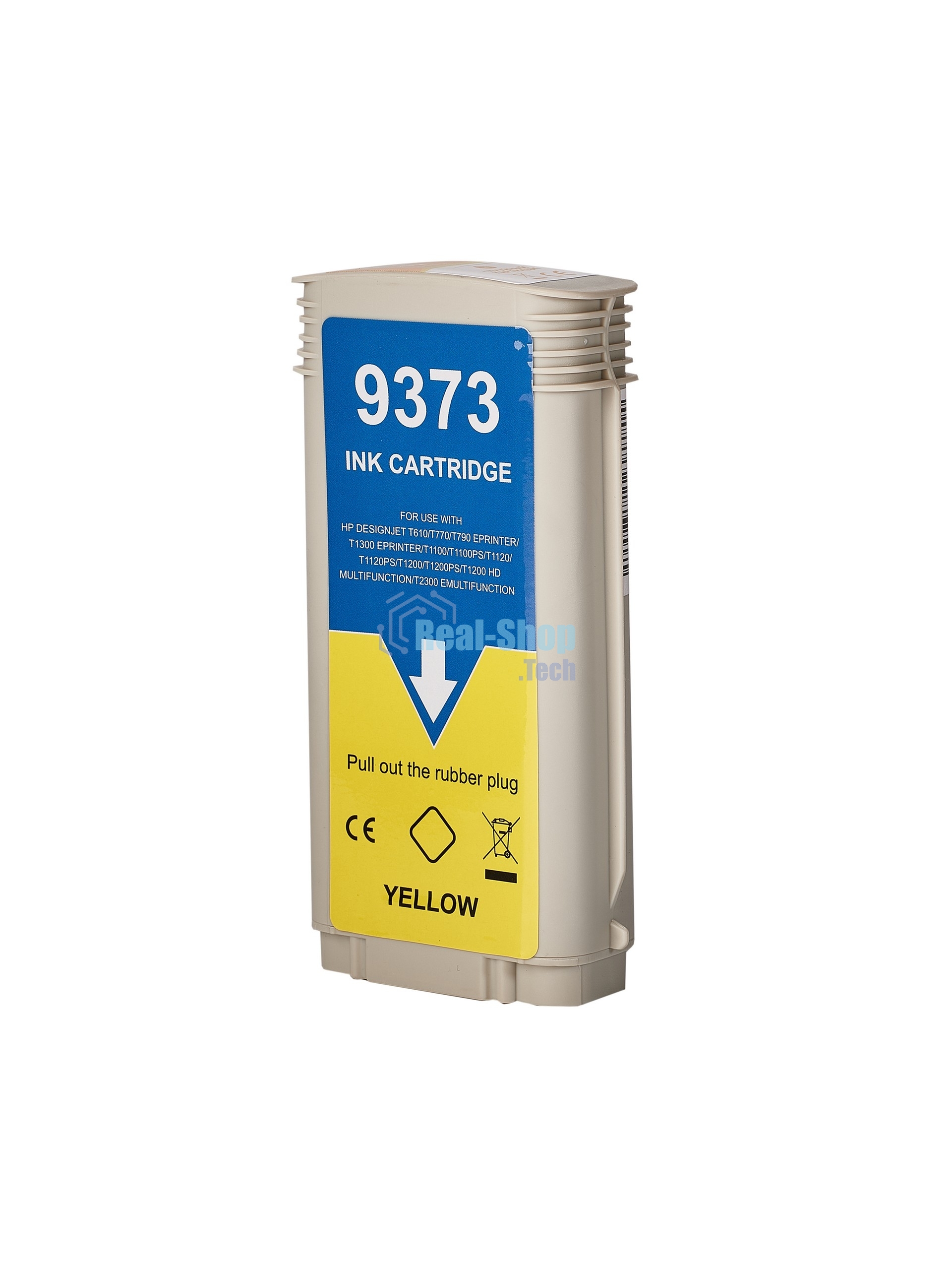 Картридж струйный Sakura C9373A (№72 Yellow) для HP, желтый, 130 мл.