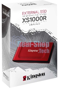 Внешний SSD Kingston XS1000, 1TB, USB 3.2 Gen 2 Type-C, R/W 1050/1000, красный