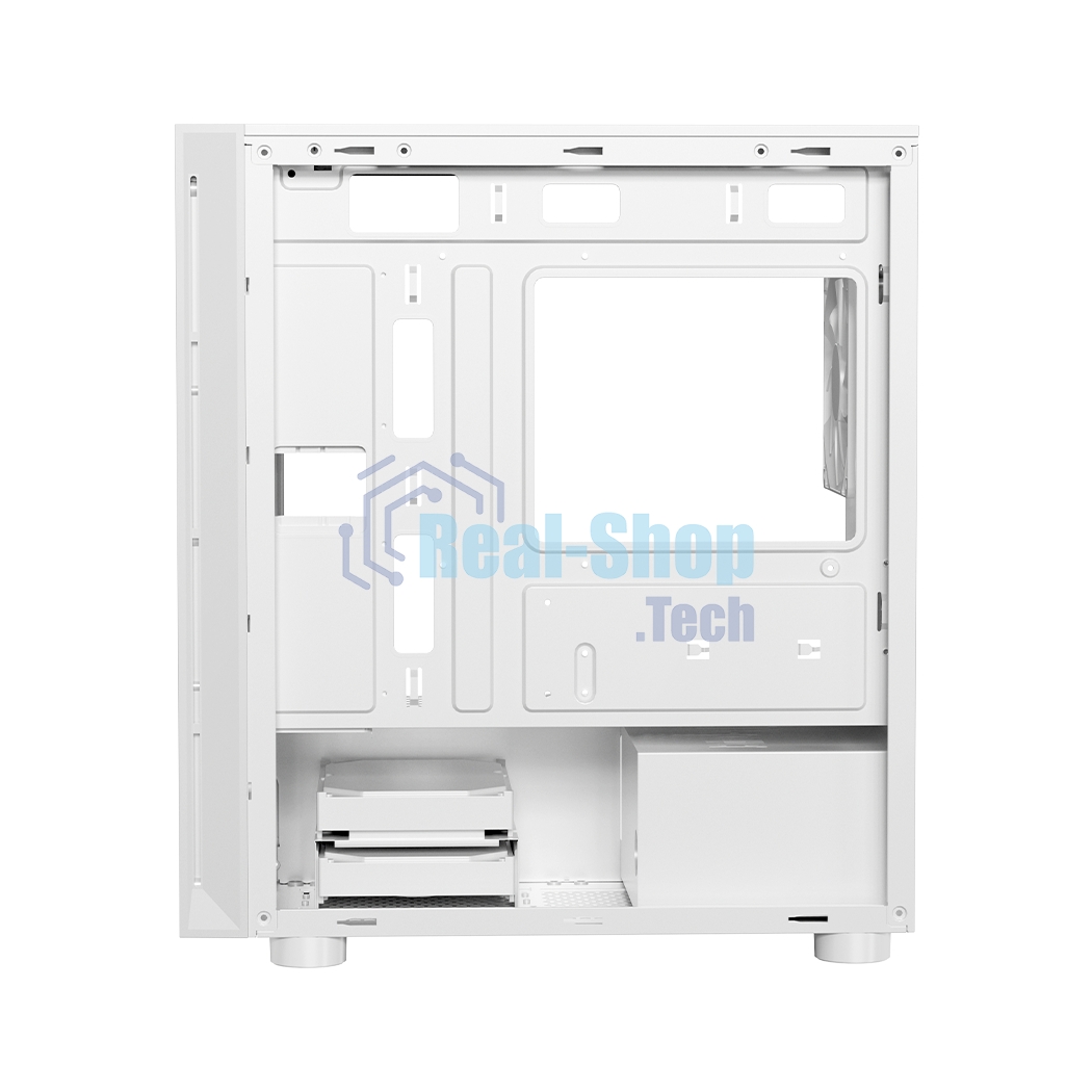 Компьютерный корпус без блока питания PCCooler LM300 ARGb WH, Tempered Glass Mid Tower, белый, ABS, TG, SPCC, 1x120мм ARGb mATX, ITX 170/330/mm 2x2.5