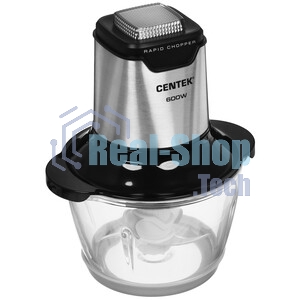 Чоппер Centek CT-1392 Сталь 600Вт 6 лезвий, стеклянная чаша 1,2л, разборные ножи