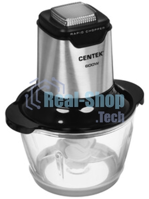 Чоппер Centek CT-1392 Сталь 600Вт 6 лезвий, стеклянная чаша 1,2л, разборные ножи