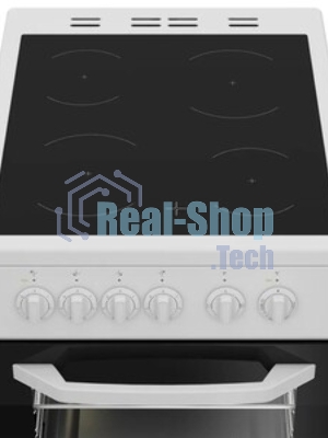 Плита электрическая Beko FFSS57001W белый, конфорок 4 шт, духовка 60 л, 50 см x 85 см x 60 см