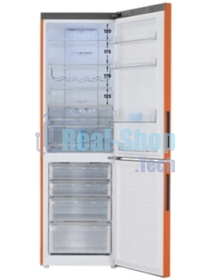 Холодильник Haier C2F636CORGU1 оранжевый двухкамерный 256/108 л морозилка снизу, No Frost