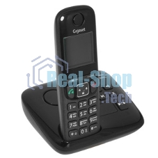 Радиотелефон Dect Gigaset AS690A DUO черный (труб. в компл.:2шт) автооветчик АОН