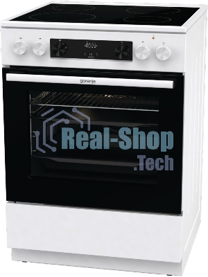 Плита электрическая Gorenje GEC6C40WD белый, конфорок 4 электрических, духовка 71 л, 60 см x 85 см x 60 см