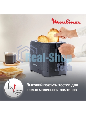 Тостер Moulinex LT2M0810 черный, 850 Вт, 2 слота