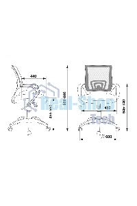 Кресло компьютерное Бюрократ CH-695N/BLACK спинка сетка черный TW-01, сиденье черный TW-11, механизм качания