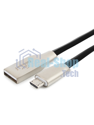 Кабель USB2.0 Cablexpert CC-G-mUSB01Bk-0.5M, AM/microB, серия Gold, длина 0.5м, черный, блистер