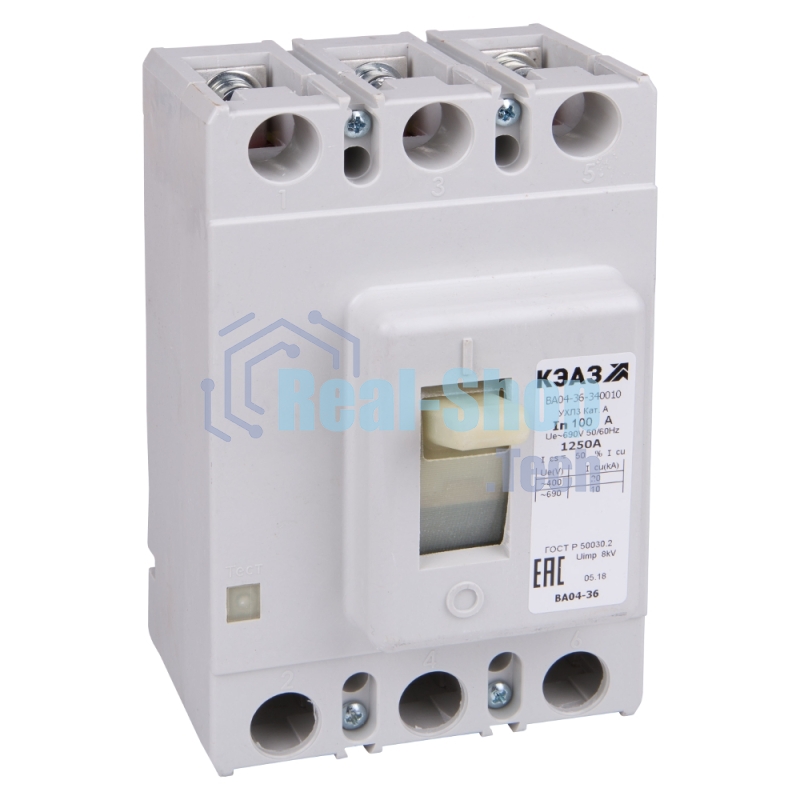Выключатель автоматический ВА04-36-340010 100А 690AC УХЛ3 КЭАЗ 107540