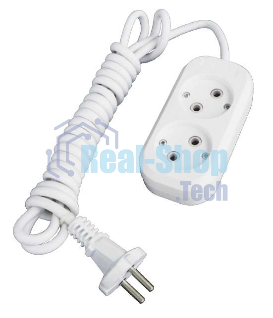 Удлинитель 2х7 м без заземл. 10А IP20 Е-202 АБС-пл. ПВС 2х0.75 UNIVersal 9631962