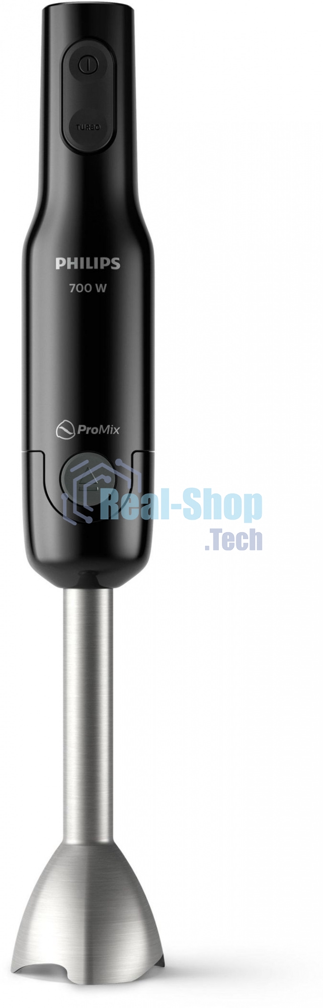 Блендер погружной Philips HR2543/90, 700Вт, 1 скорость, турбо режим, стакан для взбивания, венчик, измельчитель, черный