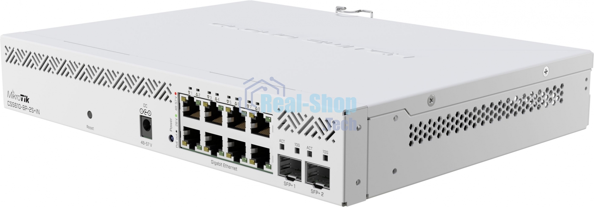 Коммутатор MikroTik CSS610-8P-2S+IN PoE-коммутатор, 8х 1G RJ45, 2х SFP+, раздача PoE 140 Вт, SwitchOS Lite