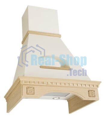 Вытяжка каминная Elikor Бельведер Флореале 60П-650-П3Д бежевый/дуб, 60 см, 650 куб. м/ч, 60 дБ