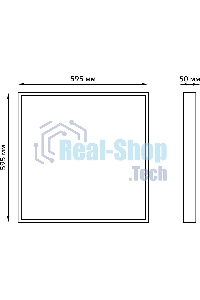Светильник светодиодный универсальный Gauss LED ДВО 30 Вт MiR 3700 Лм 5000К 595х595х50 мм IP40 призма Guss