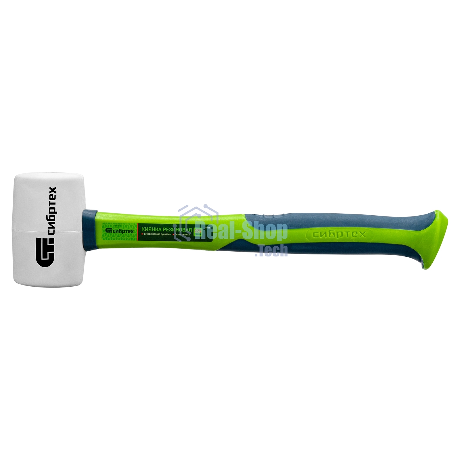 Киянка Сибртех резиновая, 225г белая резина, фибергласовая рукоятка