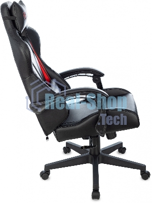 Кресло Zombie GAME TETRA черный/красный, экокожа, 120 кг, механизм качания